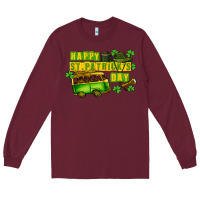 Burgundy Camper Happy St. Patrick's Day Long Sleeve Tee - CowGirlArtShop