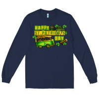 Navy Camper Happy St. Patrick's Day Long Sleeve Tee - CowGirlArtShop