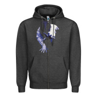 Charcoal Heather sadako 1 Zipper Hoodie - ArtChic
