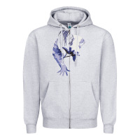 Heather Grey sadako 1 Zipper Hoodie - ArtChic