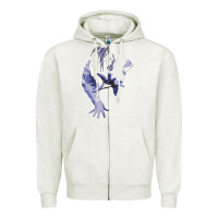 Oatmeal Heather sadako 1 Zipper Hoodie - ArtChic