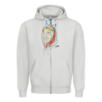 Dove Grey animated bobby lee tiger belly Zipper Hoodie - ArtChic