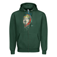 Sports Green animated bobby lee tiger belly Zipper Hoodie - ArtChic