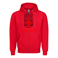 Red brown university Zipper Hoodie - ArtChic
