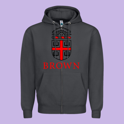 Brown University Zipper Hoodie Designed By Artchic
