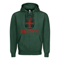 Sports Green brown university Zipper Hoodie - ArtChic