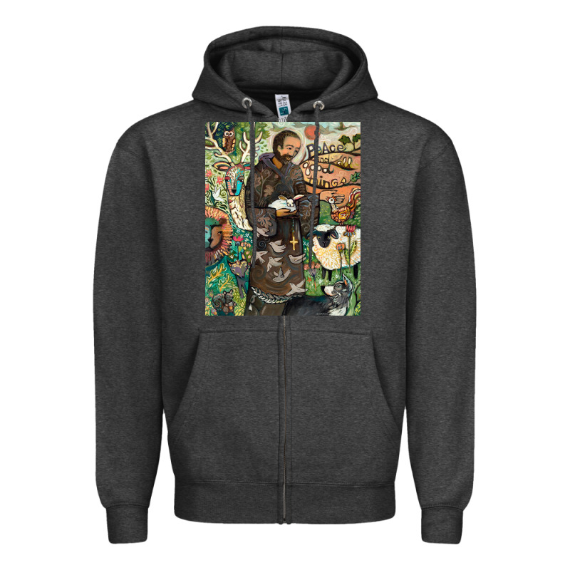 Saint Francis Zipper Hoodie by ArtChic | Teevron