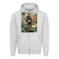 Dove Grey saint francis Zipper Hoodie - ArtChic