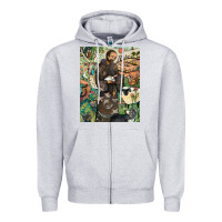 Heather Grey saint francis Zipper Hoodie - ArtChic