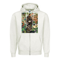 Oatmeal Heather saint francis Zipper Hoodie - ArtChic