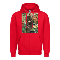 Red saint francis Zipper Hoodie - ArtChic