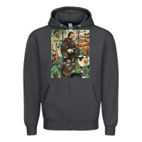 Smoke saint francis Zipper Hoodie - ArtChic