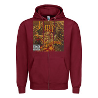 Burgundy Lamb of God killadelphia Zipper Hoodie - ArtChic