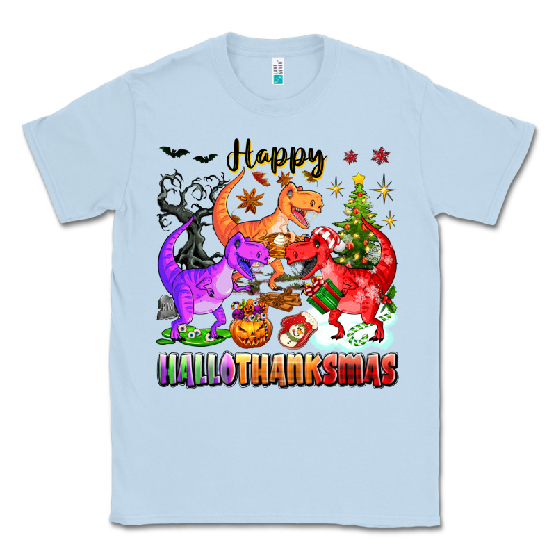 Happy Hallothanksmas Dinosaur Classic Tee by texasbilliewilder | Teevron