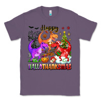 Lavender happy hallothanksmas dinosaur Classic Tee - texasbilliewilder