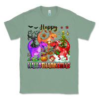 Sage happy hallothanksmas dinosaur Classic Tee - texasbilliewilder