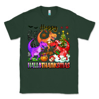 Sports Green happy hallothanksmas dinosaur Classic Tee - texasbilliewilder