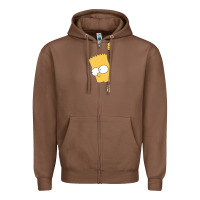 Chestnut simpsons Zipper Hoodie - ArtChic