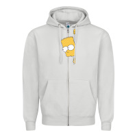 Dove Grey simpsons Zipper Hoodie - ArtChic