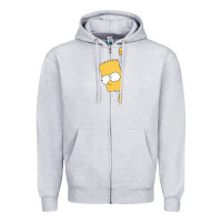 Heather Grey simpsons Zipper Hoodie - ArtChic