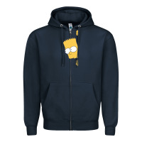Navy simpsons Zipper Hoodie - ArtChic