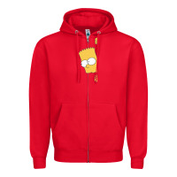 Red simpsons Zipper Hoodie - ArtChic
