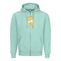 Seafoam simpsons Zipper Hoodie - ArtChic