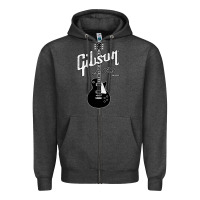 Charcoal Heather les paul classic guitar classic Zipper Hoodie - ArtChic