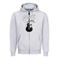 Heather Grey les paul classic guitar classic Zipper Hoodie - ArtChic