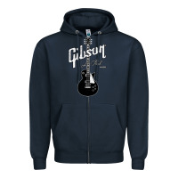Navy les paul classic guitar classic Zipper Hoodie - ArtChic