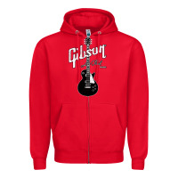 Red les paul classic guitar classic Zipper Hoodie - ArtChic