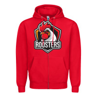 Red rooster art Zipper Hoodie - ArtChic