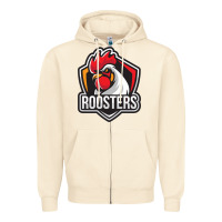 Sandshell rooster art Zipper Hoodie - ArtChic
