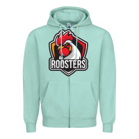 Rooster Art Zipper Hoodie | Teevron