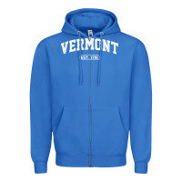 True Royal vermont vintage state athletic style pullover hoodie Zipper Hoodie - ArtChic