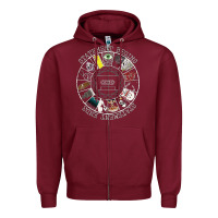 Burgundy THE MAGNUS ARCHIVES Zipper Hoodie - ArtChic