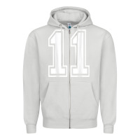 Dove Grey number 11 shirt sports player number back of shirt Zipper Hoodie - ArtChic