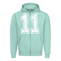 Seafoam number 11 shirt sports player number back of shirt Zipper Hoodie - ArtChic