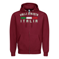 Burgundy valle d'aosta italia italy region typography design Zipper Hoodie - ArtChic