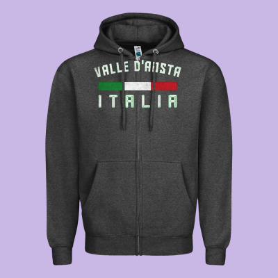 Valle D'aosta Italia Italy Region Typography Design Zipper Hoodie Designed By Artchic