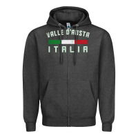 Charcoal Heather valle d'aosta italia italy region typography design Zipper Hoodie - ArtChic