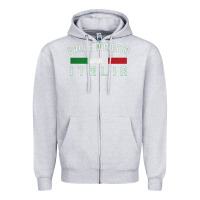 Heather Grey valle d'aosta italia italy region typography design Zipper Hoodie - ArtChic
