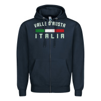 Navy valle d'aosta italia italy region typography design Zipper Hoodie - ArtChic