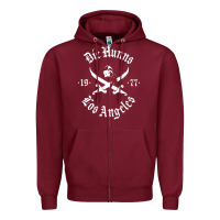 Burgundy die' hunns Zipper Hoodie - ArtChic