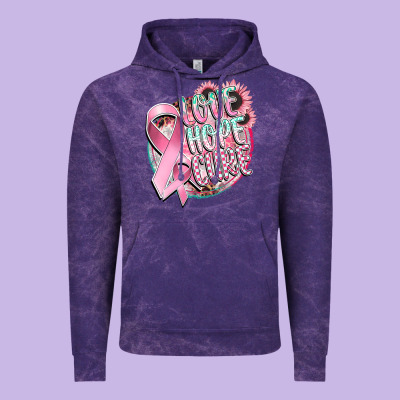 Love Hope Cure Vintage Hoodie Designed By Cowgirlartshop