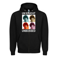 Black unbought unbossed shirley chisholm retro vintage gift long sleeve t sh Zipper Hoodie - ArtChic