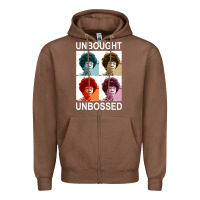 Chestnut unbought unbossed shirley chisholm retro vintage gift long sleeve t sh Zipper Hoodie - ArtChic