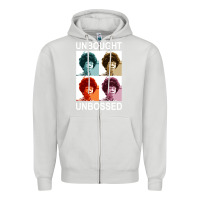 Dove Grey unbought unbossed shirley chisholm retro vintage gift long sleeve t sh Zipper Hoodie - ArtChic