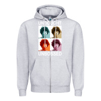 Heather Grey unbought unbossed shirley chisholm retro vintage gift long sleeve t sh Zipper Hoodie - ArtChic