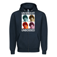 Navy unbought unbossed shirley chisholm retro vintage gift long sleeve t sh Zipper Hoodie - ArtChic